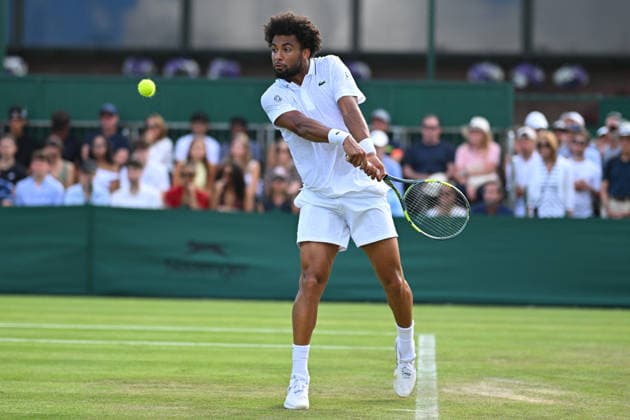 2026 Wimbledon - Arthur Fils Arthur Fils (FRA) during his first round match at the 2025 Wimbledon Tennis Championships at the AELTC in London, GREAT BRITAIN, on JuNE 30, 2026. Photo by Corinne Dubreuil ABACAPRESS.COM London  Copyright: xDubreuilxCorinne ABACAx