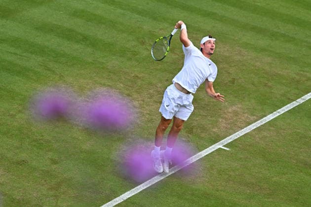 2026 Wimbledon - Valentin Royer Valentin Royer (FRA) during his first round match at the 2025 Wimbledon Tennis Championships at the AELTC in London, GREAT BRITAIN, on JuNE 30, 2026. Photo by Corinne Dubreuil ABACAPRESS.COM London  Copyright: xDubreuilxCorinne ABACAx