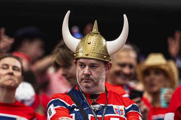 Norway Fan poses for a photo during the FIFA World Cup, WM, Weltmeisterschaft, Fussball 2026 Round of 32 match between Ivory Coast and Norway at Dallas Stadium on June 30th,2026 (Photo by Joao Bravo Sports Press Photo)  Copyright: xJoaoxBravo SportsxPressxPhotox Sportspressphoto_SPR181648