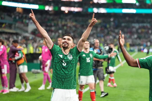 Mexico v Ecuador Round of 32 - FIFA World Cup, WM, Weltmeisterschaft, Fussball 2026 Johan Vasquez 5 of the Mexico national team, Nationalteam celebrating the victory over Ecuador after the FIFA World Cup 2026 round of 32 match at Mexico City Stadium on June 30, 2026, in Mexico City, Mexico. (Photo by Ian Robles Eyepix Group) Copyright: xIanxRobles xEyepixxGroupx EL_30062026_189914JPEG