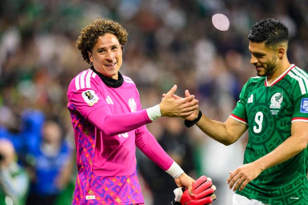 June 30, 2026, Peru: Goalkeeper Guillermo Ochoa and Raul Jimenez of Mexico celebrate after winning the FIFA World Cup, WM, Weltmeisterschaft, Fussball 2026 match between Mexico and Ecuador. Mexico hosted Ecuador at Mexico City Stadium on June 20, 2026 in Mexico City, Mexico Soccer 2026: Mexico 2:0 Ecuador - FIFA World Cup 2026  - ZUMAf196 20260630_zsp_f196_058 Copyright: xMartinxFonsecax