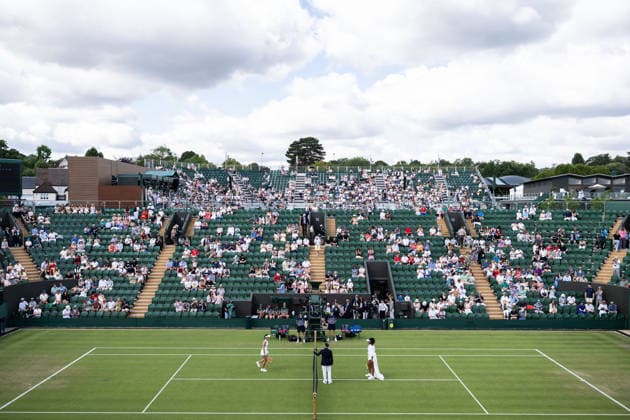260701 Anastasia Gasanova of Russia and Naomi Osaka of Japan ahead of a second round ladies singles match during day 3 of Wimbledon on July 1, 2026 in London. Photo: Jesper Zerman BILDBYRAN kod JZ JZ0745 tennis wimbledon 3 bbeng *** July 1, 2026: Anastasia Gasanova of Russia and Naomi Osaka of Japan ahead of a second-round women’s singles match on Day 3 of Wimbledon on July 1, 2026 in London. Photo by Jesper Zerman, BILDBYRAN, code JZ JZ0745, tennis, Wimbledon, 3 bbeng  Copyright: JESPERxZERMAN BB260701JZ003