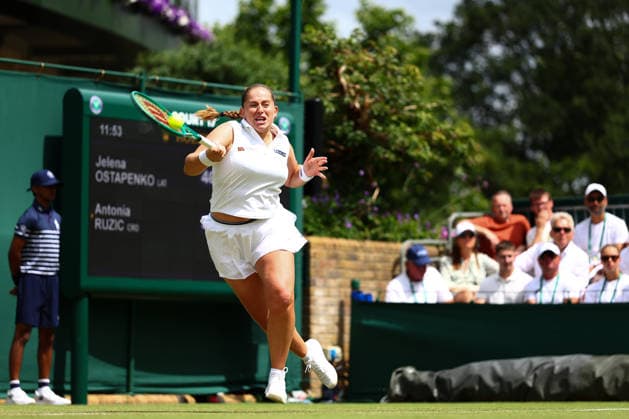 Jelena Ostapenko during her second round match Wimbledon Tennis Championships, Day 3, The All England Lawn Tennis and Croquet Club, London, UK - 01 Jul 2026London The All England Lawn Tennis and United Kingdom  Copyright: xJamesxMarsh Shutterstockx 16970329ac