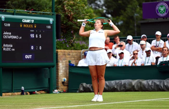 Jelena Ostapenko during her second round match Wimbledon Tennis Championships, Day 3, The All England Lawn Tennis and Croquet Club, London, UK - 01 Jul 2026London The All England Lawn Tennis and United Kingdom  Copyright: xJamesxMarsh Shutterstockx 16970329an