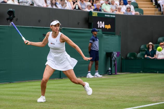 260701 Anastasia Gasanova of Russia competes in a second round ladies singles match during day 3 of Wimbledon on July 1, 2026 in London. Photo: Jesper Zerman BILDBYRAN kod JZ JZ0745 tennis wimbledon 3 bbeng ryssland *** July 1, 2026: Anastasia Gasanova of Russia competes in a second-round women s singles match on Day 3 of Wimbledon, 2026 in London. Photo by Jesper Zerman, BILDBYRAN, code JZ JZ0745, tennis, Wimbledon, 3, bbeng, Russia  Copyright: JESPERxZERMAN BB260701JZ004