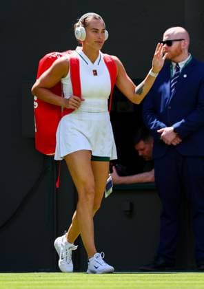 Aryna Sabalenka arrives on court ahead of her second round match Wimbledon Tennis Championships, Day 3, The All England Lawn Tennis and Croquet Club, London, UK - 01 Jul 2026London The All England Lawn Tennis and United Kingdom  Copyright: xKieranxMcManus Shutterstockx 16970334aa