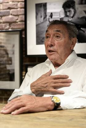 New Top Time Eddy Merckx From Breitling BRUSSELS, BELGIUM - JUNE 30 Exclusive launch of the new Top Time Eddy Merckx from watch brand Breitling. Today, Breitling pays tribute to the Belgian cycling legend with a watch inspired by an era when the chronograph accompanied not only pilots and adventurers, but also champions on the road. on June 30, 2026 in Brussels, Belgium, 30 06 2026 Brussels Belgium  Copyright: xBertxVanxDenxBrouckex