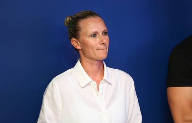 01.07.2026, xcex, GER, Hamburg, Volksparkstadion, Fussball, 1. Bundesliga, Saison 2026 2027, HSV, Hamburger Sportverein, Pressekonferenz anlaesslich der Vorstellung der neuen HSV-Sportvorstaendin Kathleen Krueger beim HSV DFL regulations prohibit any use of photographs as image sequences and or quasi-video *** July 1, 2026, xcex, GER, Hamburg, Volksparkstadion, Soccer, Bundesliga 1, 2026–2027 season, HSV, Hamburger Sportverein, press conference marking the introduction of HSV’s new sporting director, Kathleen Krueger; DFL regulations prohibit any use of photographs as image sequences and or quasi-video