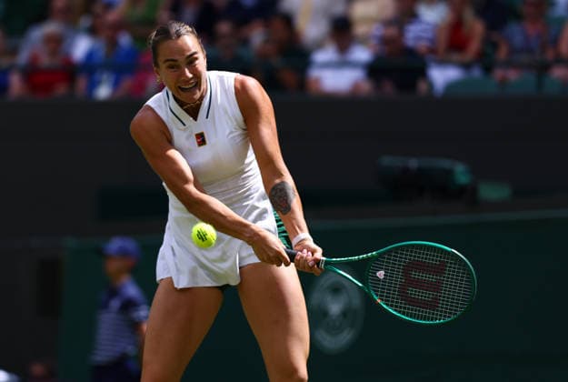 Wimbledon Championships 2026, Day One, AELTC Wimbledon, London, UK - 01 07 2026 Aryna Sabalenka in action during her second round match against McCartney Kessler (USA) in the 2026 Wimbledon Championships at the AELTC London London AELTC Wimbledon London GBR, UK NEWSPAPERS OUT Copyright: xMarkxGreenwoodx