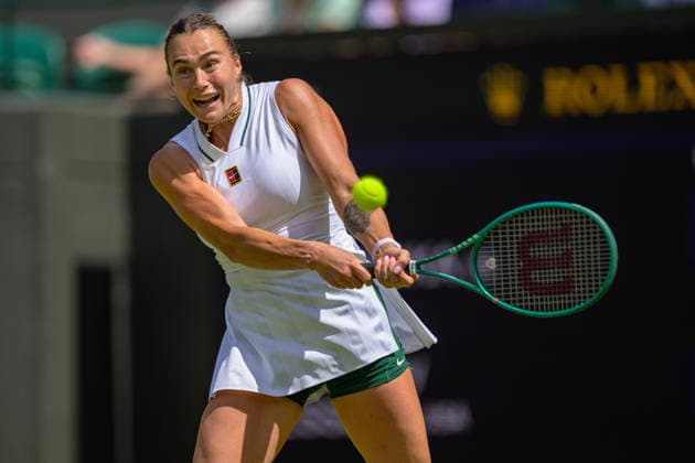 Day Three: The Championships - Wimbledon 2026 LONDON, ENGLAND JULY 01 - Aryna Sabalenka of Belarus during Ladies Single Second Round at The Wimbledon Lawn Tennis Championship at Wimbledon on July 01, 2026 in London, England. (Photo by Keeran Marquis)  Copyright: xKeeranxMarquis Fotoarena SPPx Sportspressphoto_SPR181723