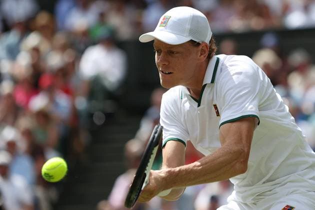 The Championships Wimbledon 2026- DAY 3- 01 07 2026 Great Britain, London, All England Lawn Tennis Club, The Championships Wimbledon 2026 - DAY 3- 01 07 2026 Italian player and n° 1 seed Jannik Sinner (ITA) pictured during his second round against Nuno Borges (POR) in London , All England Lawn Tennis Club at The Championships Wimbledon 2026 LONDON GREAT BRITAIN  Copyright: xMélaniexJeusettex