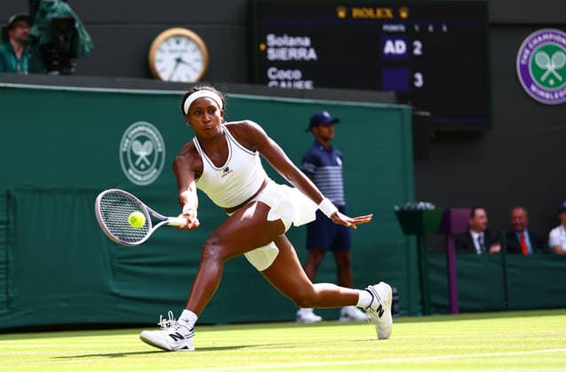 Coco Gauff during her second round match Wimbledon Tennis Championships, Day 3, The All England Lawn Tennis and Croquet Club, London, UK - 01 Jul 2026London The All England Lawn Tennis and United Kingdom  Copyright: xJamesxMarsh Shutterstockx 16970329dx