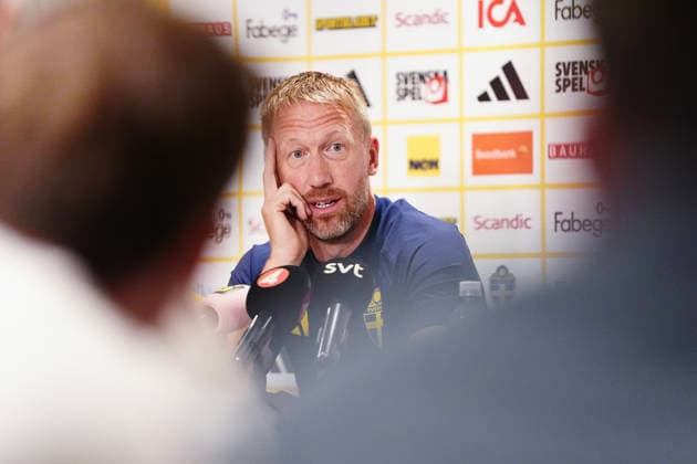 NEW YORK, USA 20260701 Sweden s national team, Nationalteam captain Graham Potter during a press conference, PK, Pressekonferenz the day after the loss in the round of 16 against during the World Cup. ***The image is included in the SPORTS PACKAGE. For others PAYMENT IMAGE*** NEW JERSEY USA x9200x *** NEW YORK, USA 20260701 Sweden s national team captain Graham Potter during a press conference the day after the loss in the round of 16 at the World Cup ***This image is included in the SPORTS PACKAGE. For other images, please contact us for pricing.*** NEW JERSEY, USA x9200x  Copyright: xBjörnxLarssonxRosvall TTx WORLD CUP 2026 PRESS CONFERENCE