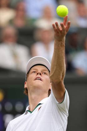 Jannik Sinner, ITA, during second round of 2026 All England Lawn Tennis Championships at Wimbledon, mens singles, London, 01 07 2026; - *** Jannik Sinner (ITA) during the second round of the 2026 All England Lawn Tennis Championships at Wimbledon, men s singles, London, July 1, 2026 