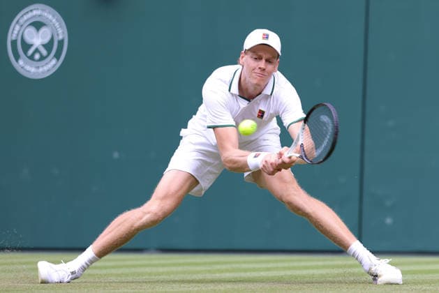 Jannik Sinner, ITA, during second round of 2026 All England Lawn Tennis Championships at Wimbledon, mens singles, London, 01 07 2026; - *** Jannik Sinner (ITA) during the second round of the 2026 All England Lawn Tennis Championships at Wimbledon, men s singles, London, July 1, 2026 