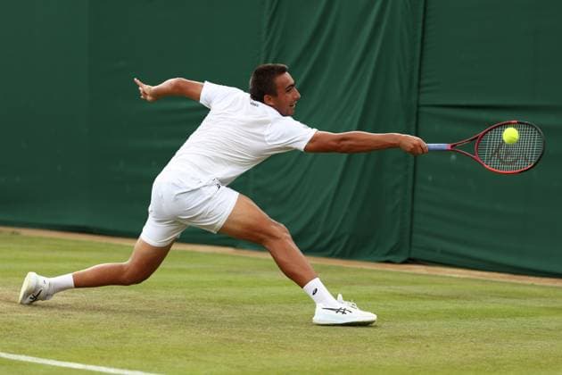 Daniel Merida Aguilar during his second round match Wimbledon Tennis Championships, Day 3, The All England Lawn Tennis and Croquet Club, London, UK - 01 Jul 2026London The All England Lawn Tennis and United Kingdom  Copyright: xKieranxMcManus Shutterstockx 16970334bz