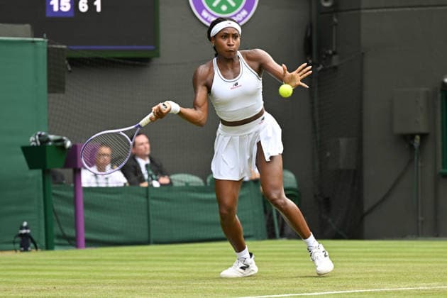 Wimbledon Tennis Championships 2026 - Day 3 LONDON, UNITED KINGDOM - JULY 01: Coco Gauff of the United States plays in the Ladies singles second round match against Solana Sierra of Argentina during day three of The Wimbledon Tennis Championships at All England Lawn Tennis and Croquet Club on July 01, 2026 in London, United Kingdom. Ray Tang Anadolu London United Kingdom. Editorial use only. Please get in touch for any other usage.  Copyright: x2026xAnadoluxRayxTangx