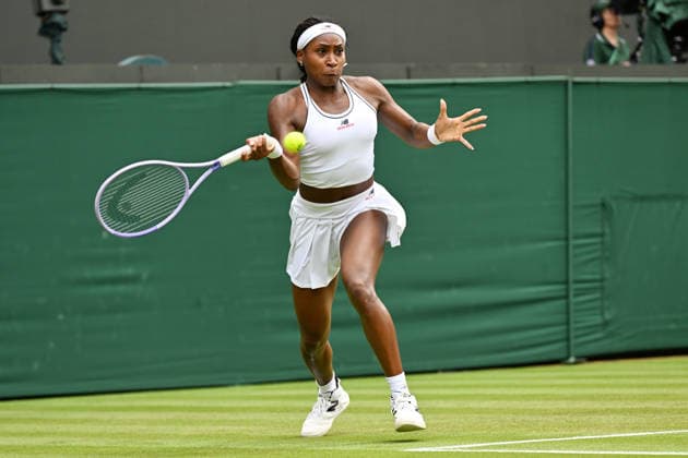 Wimbledon Tennis Championships 2026 - Day 3 LONDON, UNITED KINGDOM - JULY 01: Coco Gauff of the United States plays in the women s singles second round match against Solana Sierra of Argentina during day three of The Wimbledon Tennis Championships at All England Lawn Tennis and Croquet Club on July 01, 2026 in London, United Kingdom. Ray Tang Anadolu London United Kingdom. Editorial use only. Please get in touch for any other usage.  Copyright: x2026xAnadoluxRayxTangx