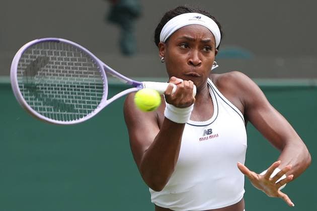The Championships Wimbledon 2026- DAY 3- 01 07 2026 Great Britain, London, All England Lawn Tennis Club, The Championships Wimbledon 2026 - DAY 3- 01 07 2026 American player Coco Gauff USA) pictured during her second round against Argentin player Solana Sierra (ARG) in London , All England Lawn Tennis Club at The Championships Wimbledon 2026 LONDON GREAT BRITAIN  Copyright: xMélaniexJeusettex