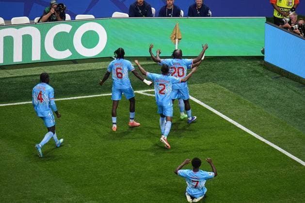 Brian Cipenga of DR Congo celebrates scoring the opening goal for their side England v DR Congo, 2026 FIFA World Cup, WM, Weltmeisterschaft, Fussball Group of 32, Football, Atlanta Stadium, Atlanta, Georgia, USA - 01 Jul 2026Atlanta Mercedes-Benz Stadium Georgia (GA) United States of America  Copyright: xIsmaelxAdnan Shutterstockx 16970376l