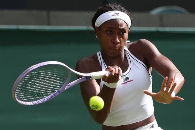 The Championships Wimbledon 2026- DAY 3- 01 07 2026 Great Britain, London, All England Lawn Tennis Club, The Championships Wimbledon 2026 - DAY 3- 01 07 2026 American player Coco Gauff USA) pictured during her second round against Argentin player Solana Sierra (ARG) in London , All England Lawn Tennis Club at The Championships Wimbledon 2026 LONDON GREAT BRITAIN  Copyright: xMélaniexJeusettex