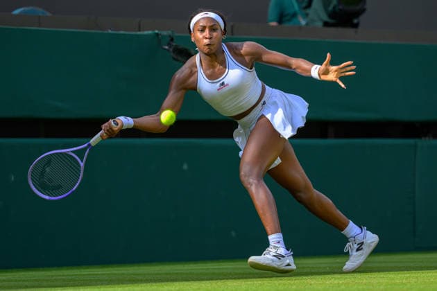 Day Three: The Championships - Wimbledon 2026 LONDON, ENGLAND JULY 01 - Coco Gauff of United States during Ladies Single Second Round at The Wimbledon Lawn Tennis Championship at Wimbledon on July 01, 2026 in London, England. (Photo by Keeran Marquis)  Copyright: xKeeranxMarquis Fotoarena SPPx Sportspressphoto_SPR181770
