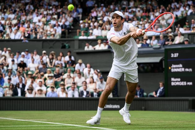 260701 Nuno Borges of Portugal competes in a mens™ second round singles match during day 3 of Wimbledon on July 1, 2026 in London. Photo: Jesper Zerman BILDBYRAN kod JZ JZ0745 tennis wimbledon 3 bbeng *** 260701 Nuno Borges of Portugal competes in a men’s second-round singles match during Day 3 of Wimbledon on July 1, 2026, in London. Photo: Jesper Zerman, BILDBYRAN, code JZ JZ0745, tennis, wimbledon, 3 bbeng  Copyright: JESPERxZERMAN BB260701JZ081