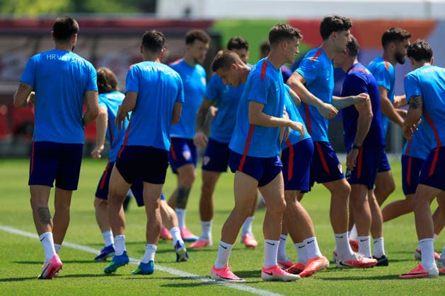 Croatian players during a training session for the Croatian national team, Nationalteam at Centennial Park in Toronto, Canada, 1 July 2026. Croatia national team training session !ACHTUNG: NUR REDAKTIONELLE NUTZUNG!  Copyright: xBienvenidoxVelascox GRAF9334 20260701-55020768240_1