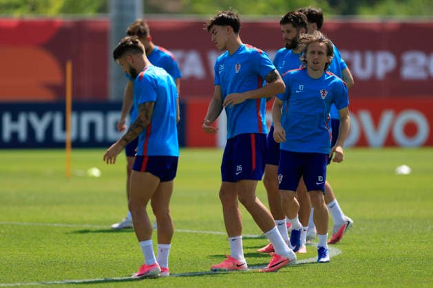 Croatian players during a training session for the Croatian national team, Nationalteam at Centennial Park in Toronto, Canada, 1 July 2026. Croatia national team training session !ACHTUNG: NUR REDAKTIONELLE NUTZUNG!  Copyright: xBienvenidoxVelascox GRAF9339 20260701-55020768269_1