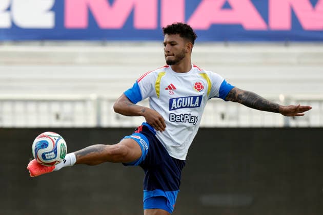Colombia national team, Nationalteam player Luis Suarez during a training session at Inter Miami CF Stadium in Fort Lauderdale, Florida, US, 1 July 2026. Colombia national team training session !ACHTUNG: NUR REDAKTIONELLE NUTZUNG!  Copyright: xAlbertoxEstévezx GRAF9313 20260701-55020768403_1