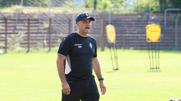 01.07.2026, xrekx, Fussball 3.Liga, SV Waldhof Mannheim - Trainingsauftakt Saison 2026 27 v.l. Rui Mota Trainer (SV Waldhof Mannheim) (DFL DFB REGULATIONS PROHIBIT ANY USE OF PHOTOGRAPHS as IMAGE SEQUENCES and or QUASI-VIDEO) Mannheim *** July 1, 2026, xrekx, Soccer 3rd Division, SV Waldhof Mannheim Starts Training for the 2026–27 Season; from left: Rui Mota, Coach of SV Waldhof Mannheim. DFL and DFB regulations prohibit any use of photographs as image sequences and or quasi-video. Mannheim