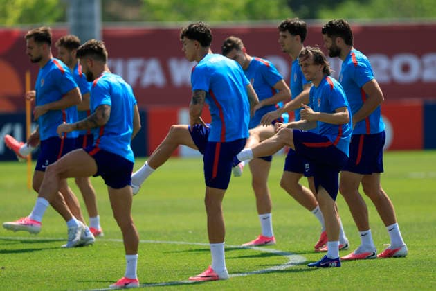 Croatian players during a training session for the Croatian national team, Nationalteam at Centennial Park in Toronto, Canada, 1 July 2026. Croatia national team training session !ACHTUNG: NUR REDAKTIONELLE NUTZUNG!  Copyright: xBienvenidoxVelascox GRAF9344 20260701-55020768535_1