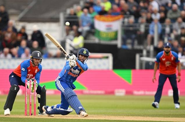 Tilak Varma of India and Jos Buttler of England England v India, Vitality IT20 Series, 1st T20, International Cricket, Banks Homes Riverside, Chester-le-Street, Durham, UK - 01 Jul 2026Chester-le-Street Banks Homes Riverside, Durham United Kingdom  Copyright: xGreigxCowie Shutterstockx 16971878af