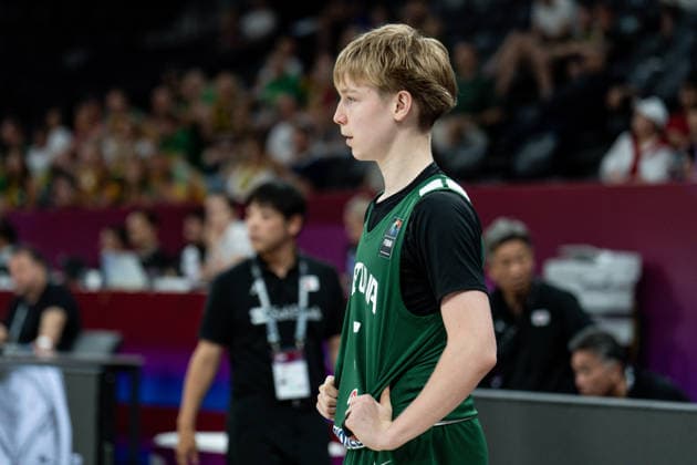 Japan v Lithuania - Round of 16 - FIBA U17, U 17 Basketball World Cup 2026 Vytis Sliogeris of Lithuania looks on during the FIBA U17 Basketball World Cup Round of 16 game between Japan and Lithuania at BDC Main Venue in Istanbul, Turkey, on July 1, 2026. Istanbul Istanbul Turkey  Copyright: xYagizxGurtugx originalFilename:gurtug-japanvli260701_npC46.jpg