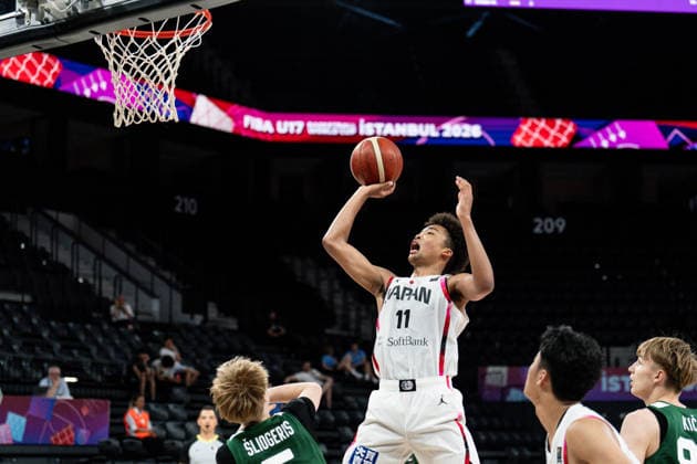 Japan v Lithuania - Round of 16 - FIBA U17, U 17 Basketball World Cup 2026 Goodluckchinedu Ihetu of Japan competes during the FIBA U17 Basketball World Cup Round of 16 game between Japan and Lithuania at BDC Main Venue in Istanbul, Turkey, on July 1, 2026. Istanbul Istanbul Turkey  Copyright: xYagizxGurtugx originalFilename:gurtug-japanvli260701_npw37.jpg