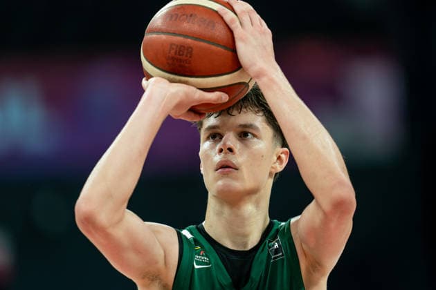 Japan v Lithuania - Round of 16 - FIBA U17, U 17 Basketball World Cup 2026 Gabrielius Buivydas of Lithuania plays during the FIBA U17 Basketball World Cup Round of 16 game between Japan and Lithuania at BDC Main Venue in Istanbul, Turkey, on July 1, 2026. Istanbul Istanbul Turkey  Copyright: xYagizxGurtugx originalFilename:gurtug-japanvli260701_npaMf.jpg