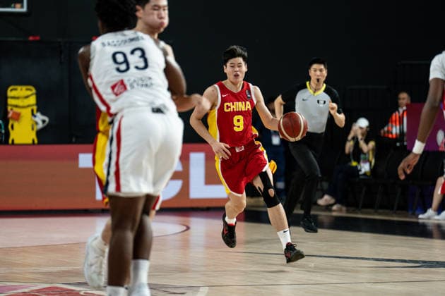 France v China - Round of 16 - FIBA U17, U 17 Basketball World Cup 2026 Hanzhi Tu of China competes during the FIBA U17 Basketball World Cup Round of 16 game between France and China at BDC Main Venue in Istanbul, Turkey, on July 1, 2026. Istanbul Istanbul Turkey  Copyright: xYagizxGurtugx originalFilename:gurtug-francevc260701_npsOJ.jpg