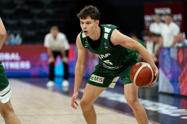 Japan v Lithuania - Round of 16 - FIBA U17, U 17 Basketball World Cup 2026 Gabrielius Buivydas of Lithuania plays during the FIBA U17 Basketball World Cup Round of 16 game between Japan and Lithuania at BDC Main Venue in Istanbul, Turkey, on July 1, 2026. Istanbul Istanbul Turkey  Copyright: xYagizxGurtugx originalFilename:gurtug-japanvli260701_np4OE.jpg