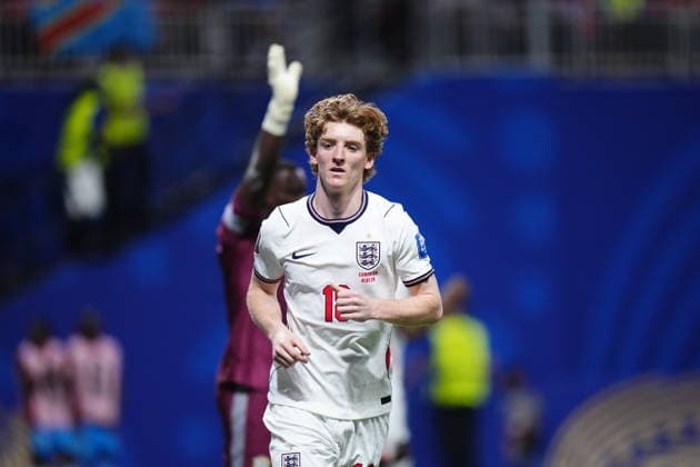 England v DR Congo - FIFA World Cup, WM, Weltmeisterschaft, Fussball 2026 - Round of 32 ATLANTA, USA - JULY 1: Anthony Gordon of England looks on during 2026 FIFA World Cup Round of 32 match between England and DR Congo at Mercedes-Benz Stadium (Atlanta Stadium) in Atlanta, Georgia, United States on July 1, 2026. Jose Hernandez Anadolu Georgia United States. Editorial use only. Please get in touch for any other usage.  Copyright: x2026xAnadoluxJosexHernandezx