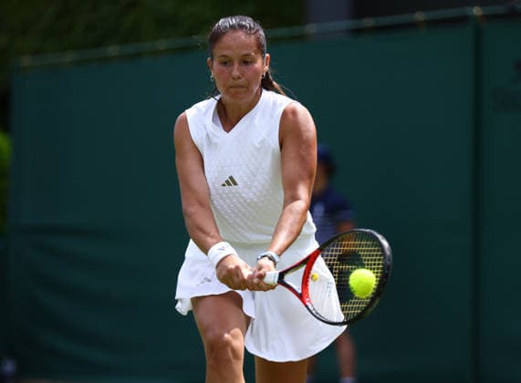 Wimbledon Championships 2026, Day One, AELTC Wimbledon, London, UK - 01 07 2026 Daria Kataskina (AUS) in action during her second round match against Janice Tjen (INA) in the 2026 Wimbledon Championships at the AELTC London London AELTC Wimbledon London GBR, UK NEWSPAPERS OUT Copyright: xMarkxGreenwoodx
