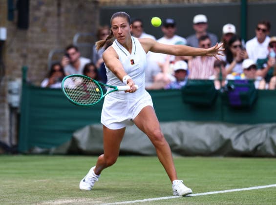 Wimbledon Championships 2026, Day One, AELTC Wimbledon, London, UK - 01 07 2026 Diane Parry (FRA) in action during her second round match against Anna Kalinskaya in the 2026 Wimbledon Championships at the AELTC London London AELTC Wimbledon London GBR, UK NEWSPAPERS OUT Copyright: xMarkxGreenwoodx