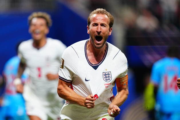 England v DR Congo - FIFA World Cup, WM, Weltmeisterschaft, Fussball 2026 - Round of 32 ATLANTA, USA - JULY 1: Harry Kane of England celebrates after scoring a goal during 2026 FIFA World Cup Round of 32 match between England and DR Congo at Mercedes-Benz Stadium (Atlanta Stadium) in Atlanta, Georgia, United States on July 1, 2026. Evrim Aydin Anadolu Georgia United States. Editorial use only. Please get in touch for any other usage.  Copyright: x2026xAnadoluxEvrimxAydinx