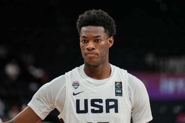 USA v Cameroon - Round of 16 - FIBA U17, U 17 Basketball World Cup 2026 Erick Dampier Jr of the United States looks on during the FIBA U17 Basketball World Cup Round of 16 game between the United States and Cameroon at BDC Main Venue in Istanbul, Turkey, on July 1, 2026. Istanbul Istanbul Turkey  Copyright: xYagizxGurtugx originalFilename:gurtug-usavcame260701_npSay.jpg