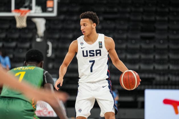 USA v Cameroon - Round of 16 - FIBA U17, U 17 Basketball World Cup 2026 Mason Collins of the United States is in action during the FIBA U17 Basketball World Cup Round of 16 game between the United States and Cameroon at BDC Main Venue in Istanbul, Turkey, on July 1, 2026. Istanbul Istanbul Turkey  Copyright: xYagizxGurtugx originalFilename:gurtug-usavcame260701_npnhL.jpg