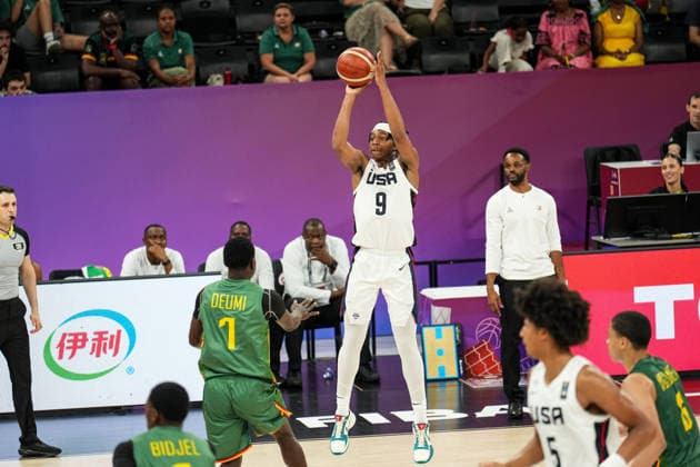 USA v Cameroon - Round of 16 - FIBA U17, U 17 Basketball World Cup 2026 Anthony Williams of the United States is in action during the FIBA U17 Basketball World Cup Round of 16 game between the United States and Cameroon at BDC Main Venue on July 1, 2026, in Istanbul, Turkey. Istanbul Istanbul Turkey  Copyright: xYagizxGurtugx originalFilename:gurtug-usavcame260701_npSqI.jpg