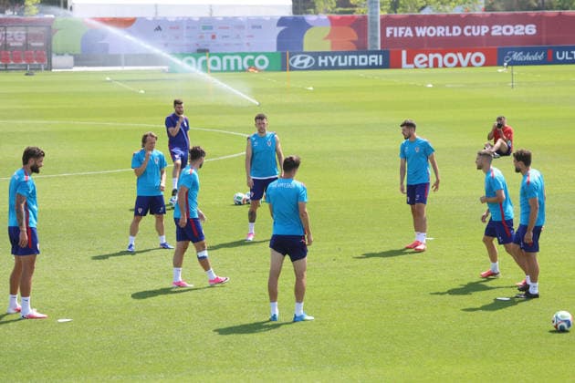 Croatia Training And press conference, PK, Pressekonferenz - FIFA World Cup, WM, Weltmeisterschaft, Fussball 2026 Players of Croatia during the training session one day ahead of the FIFA World Cup 2026 Round of 32 match between Portugal and Croatia at training ground Centennial Park on July 01, 2026 in Toronto, Ontario.  SanjinxStrukic PIXSELL