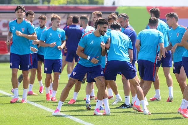 Croatia Training And press conference, PK, Pressekonferenz - FIFA World Cup, WM, Weltmeisterschaft, Fussball 2026 Players of Croatia during the training session one day ahead of the FIFA World Cup 2026 Round of 32 match between Portugal and Croatia at training ground Centennial Park on July 01, 2026 in Toronto, Ontario.  SanjinxStrukic PIXSELL