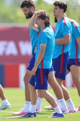 Croatia Training And press conference, PK, Pressekonferenz - FIFA World Cup, WM, Weltmeisterschaft, Fussball 2026 Luka Modric of Croatia during the training session one day ahead of the FIFA World Cup 2026 Round of 32 match between Portugal and Croatia at training ground Centennial Park on July 01, 2026 in Toronto, Ontario.  SanjinxStrukic PIXSELL