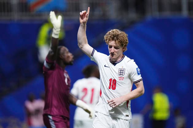 July 1, 2026, Atlanta, Georgia, United States: Anthony Gordon of England gestures during the FIFA World Cup, WM, Weltmeisterschaft, Fussball 2026 Round Of 32 match between England and Congo DR at Atlanta Stadium on July 1, 2026 in Atlanta, United States. Atlanta United States - ZUMAa181 20260701_zaa_a181_060 Copyright: xJosexBretonx