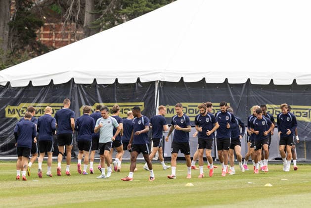 FOOTBALL - FIFA World Cup, WM, Weltmeisterschaft, Fussball 2026 SANTA BARBARA,CALIFORNIA,USA,01.JUL.26 - FOOTBALL - FIFA World Cup 2026, round of 32, Spain vs Austria, preview, training team AUT. Image shows the team of AUT.  GEPAxpictures xArminxRauthner